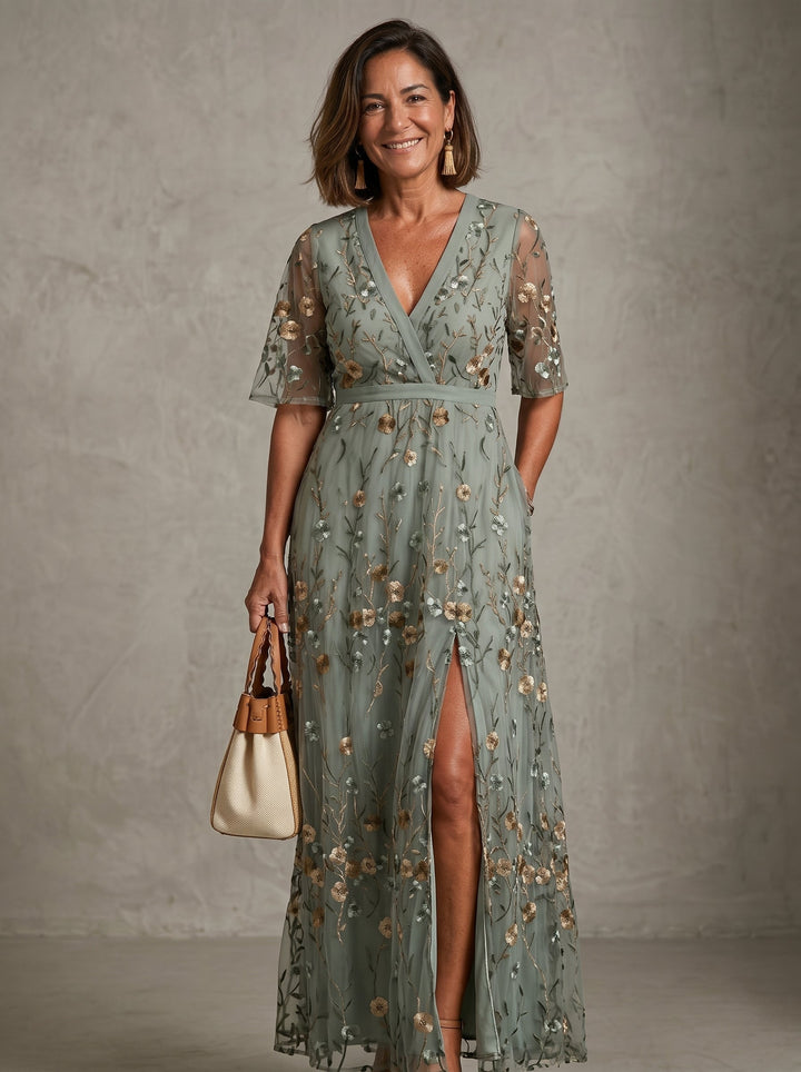 Soreva – floral besticktes Tüllkleid