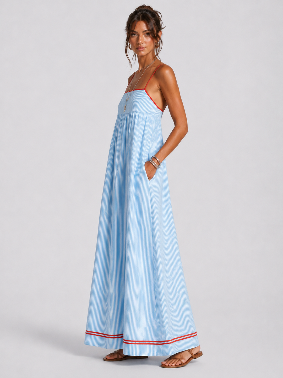 Calira – Ärmelloses Drapé-Kleid