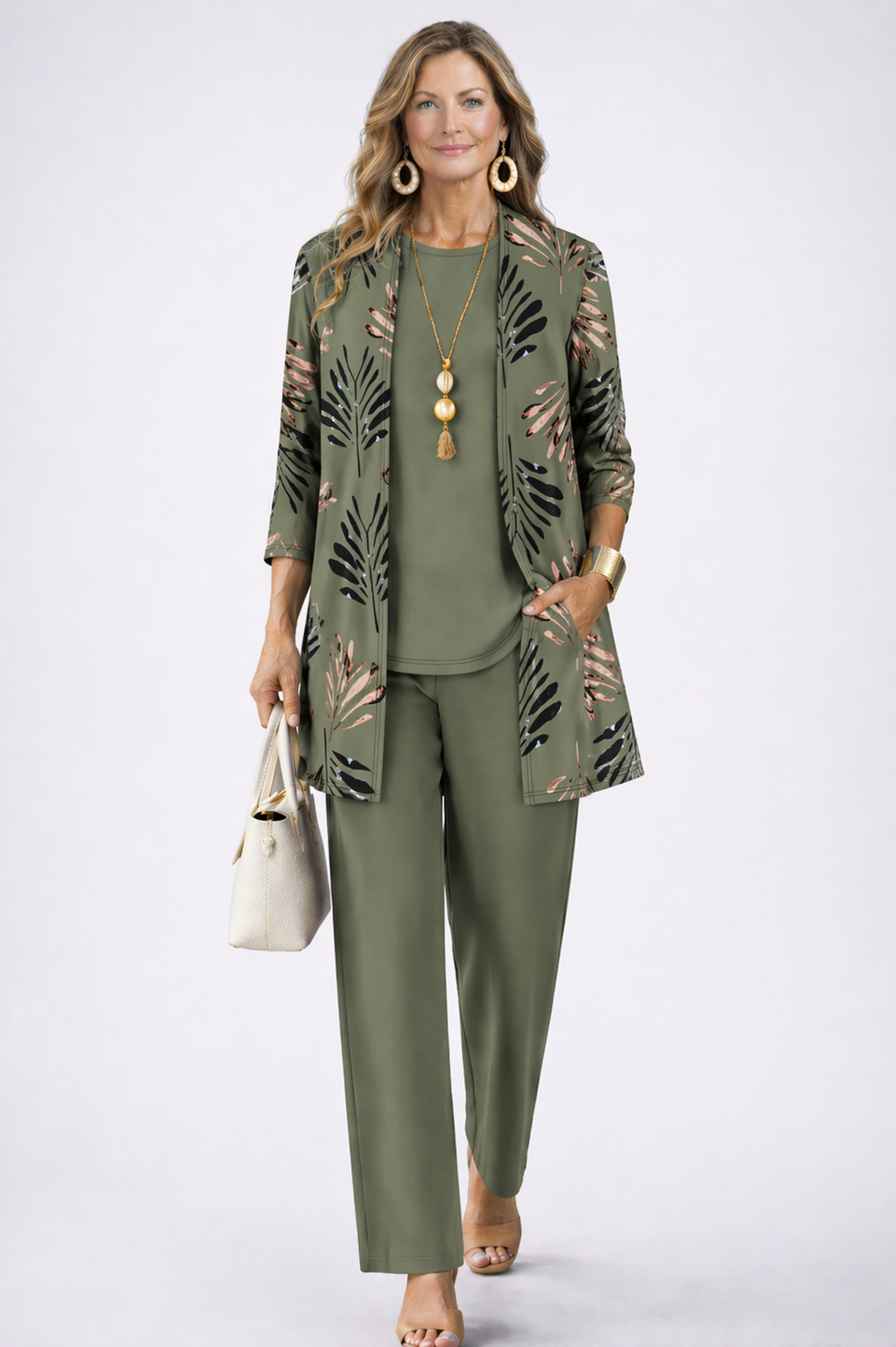Rivana – Botanisches Muster, 3-teiliges Set