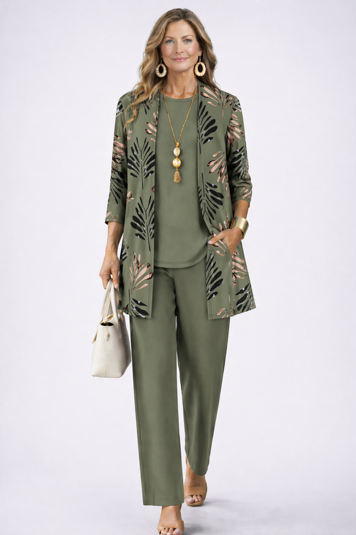 Rivana – Botanisches Muster, 3-teiliges Set