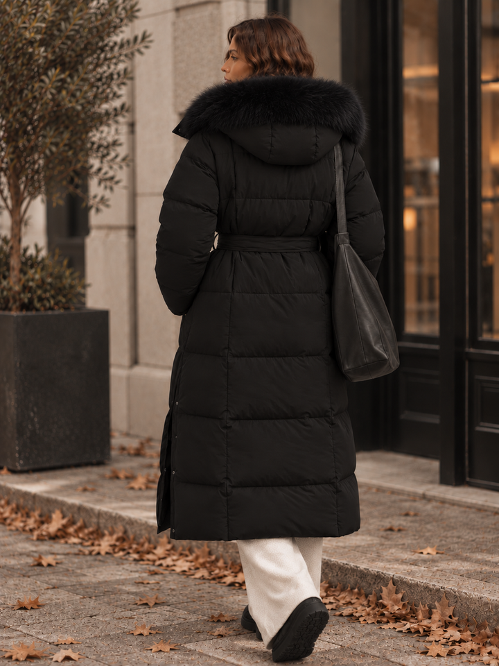 Solyne – Gürtelte Pufferjacke mit Baumwollfüllung