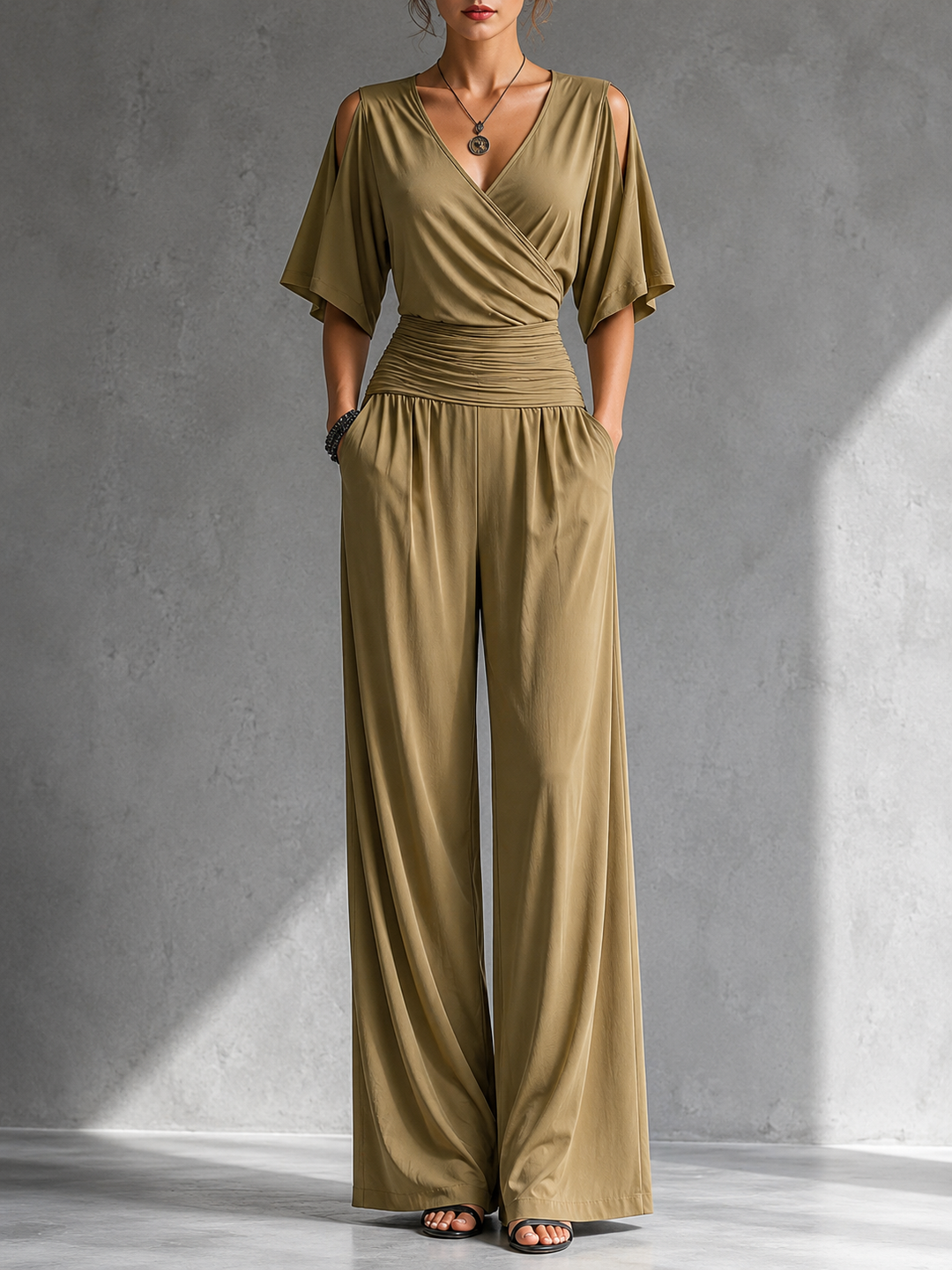 Nivara – Schulterfreier Jumpsuit