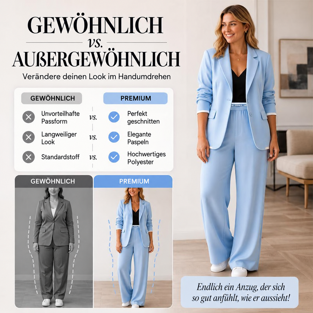 Reniva – Weit geschnittenes Blazer- und Hosen-Set