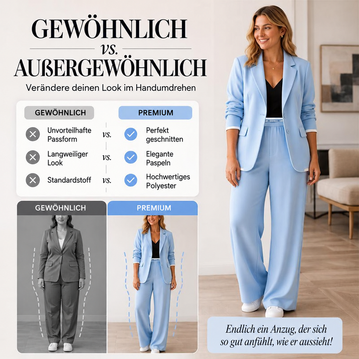 Reniva – Weit geschnittenes Blazer- und Hosen-Set