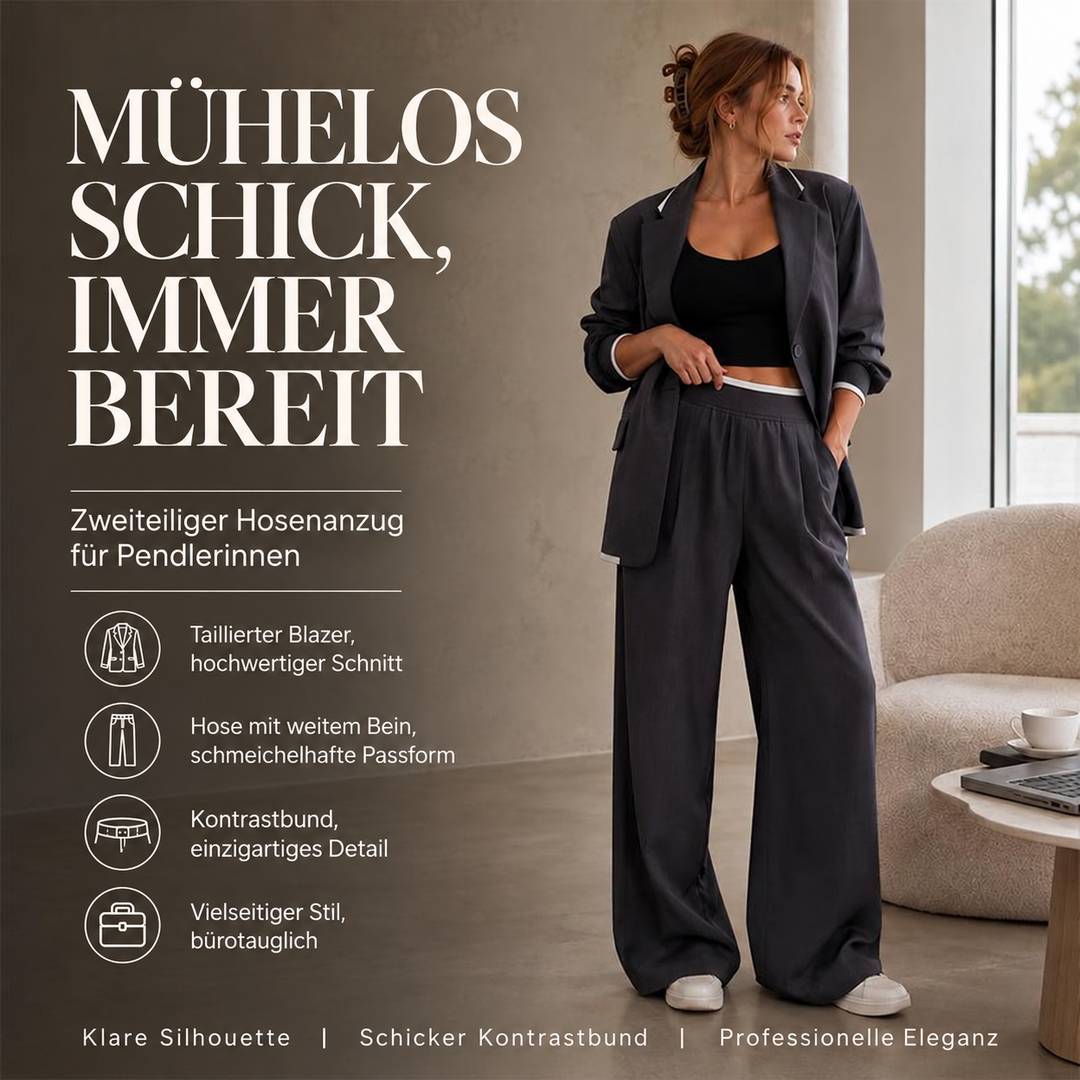 Reniva – Weit geschnittenes Blazer- und Hosen-Set