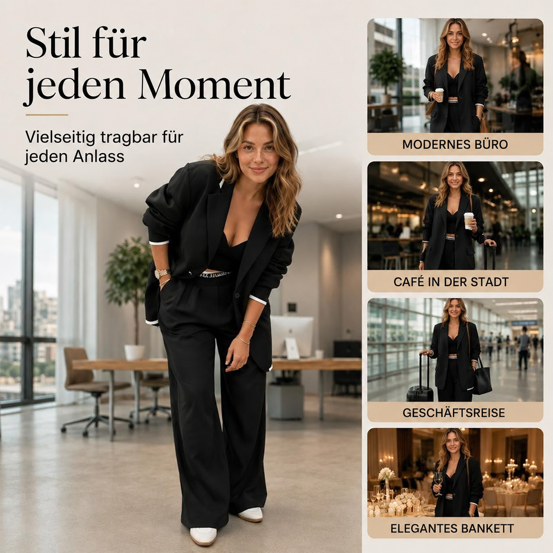 Reniva – Weit geschnittenes Blazer- und Hosen-Set