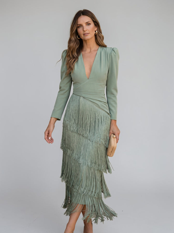 Solyne – Kleid mit kaskadierenden Fransen