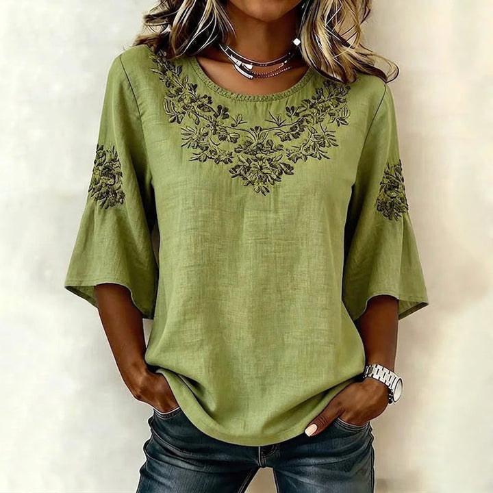 Oressa – Dreiviertelarm-Pullover aus Baumwollmischung