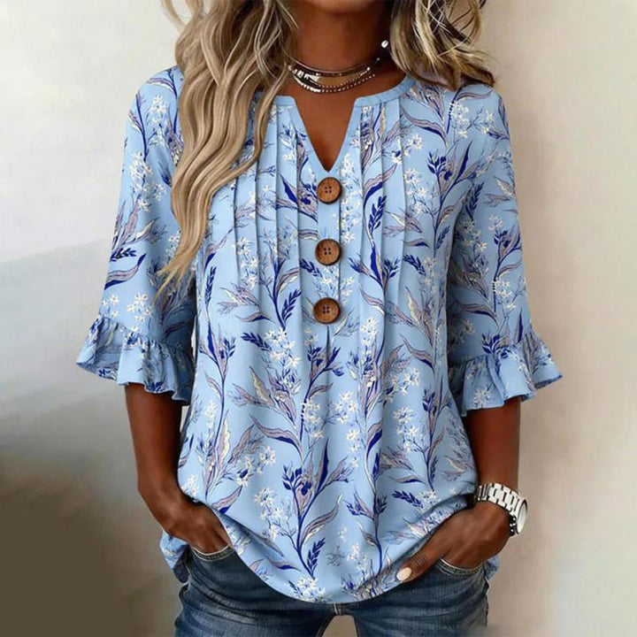 Nylera – Blumenprint Baumwollmischung-Pullover