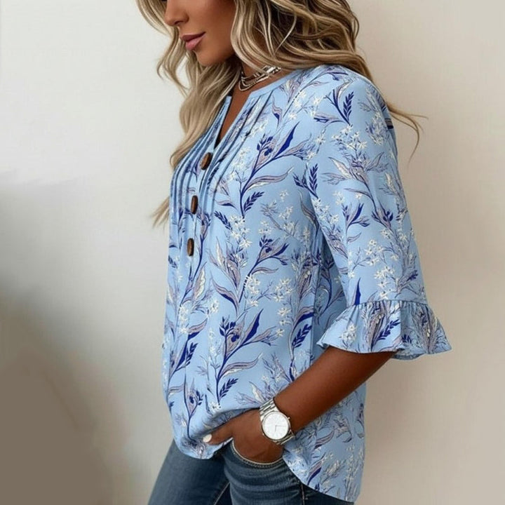 Nylera – Blumenprint Baumwollmischung-Pullover