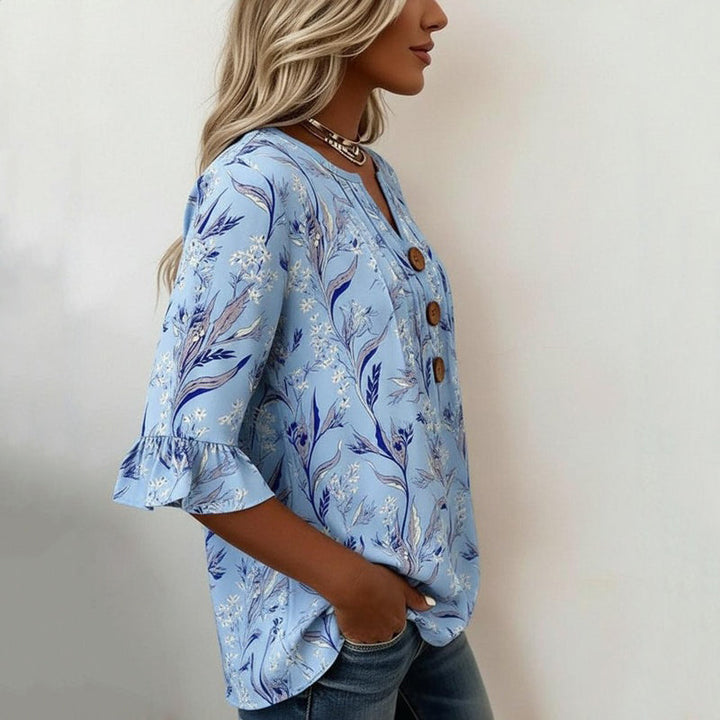Nylera – Blumenprint Baumwollmischung-Pullover