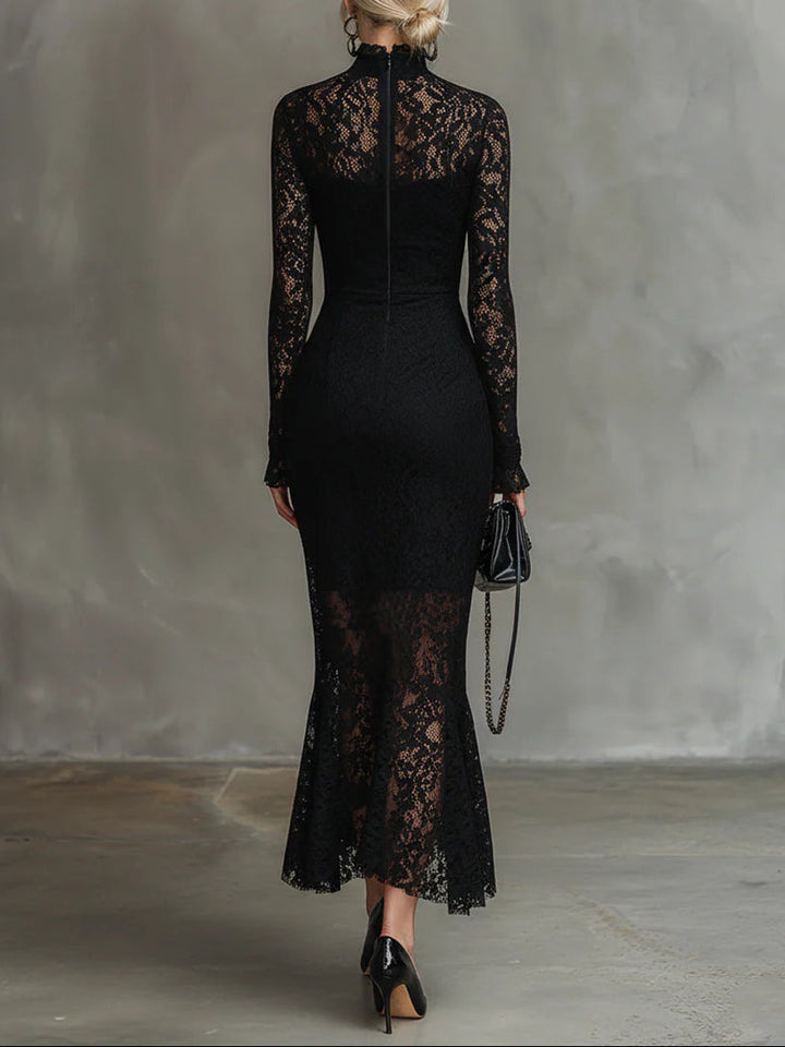 Kelira – Maxikleid mit Fischschwanzsaum aus Spitze