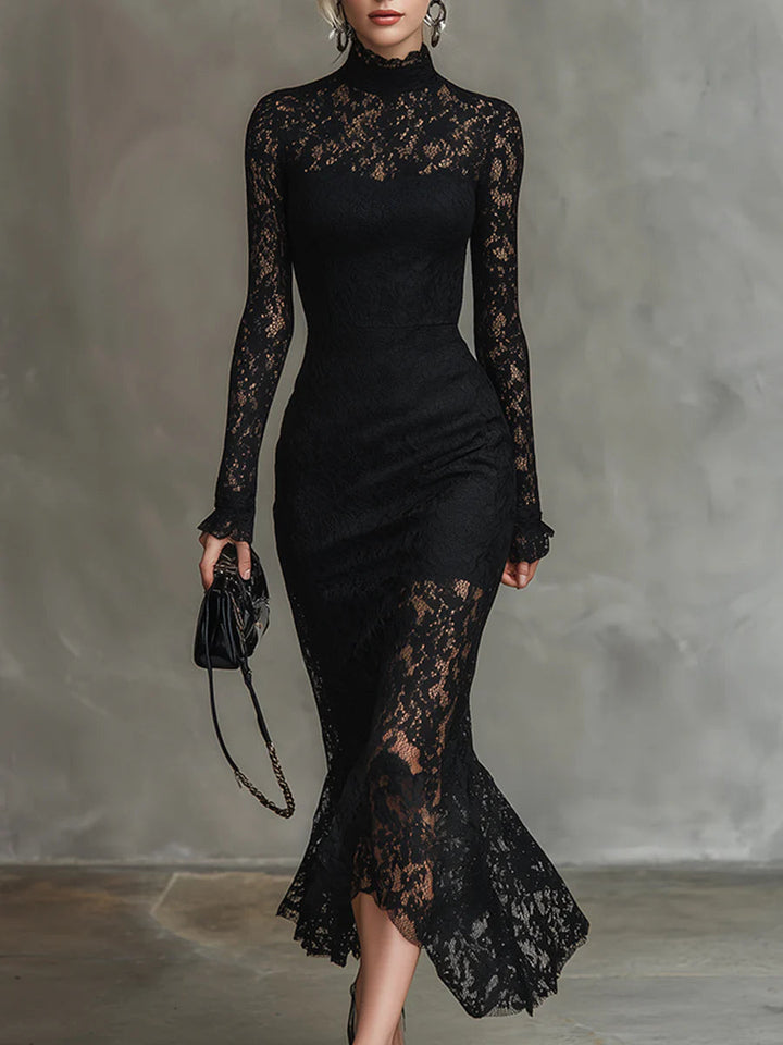 Kelira – Maxikleid mit Fischschwanzsaum aus Spitze