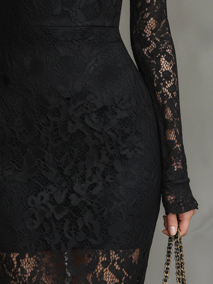 Kelira – Maxikleid mit Fischschwanzsaum aus Spitze