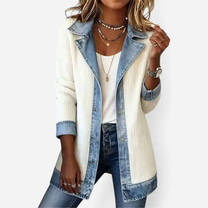 Velira – Denim-inspirierte Baumwollstrickjacke