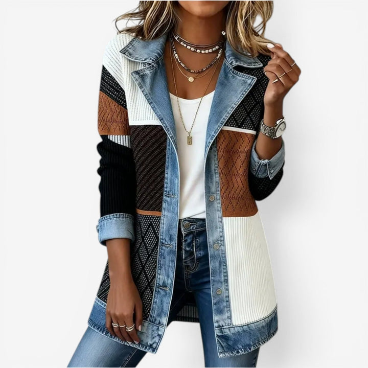 Velira – Denim-inspirierte Baumwollstrickjacke