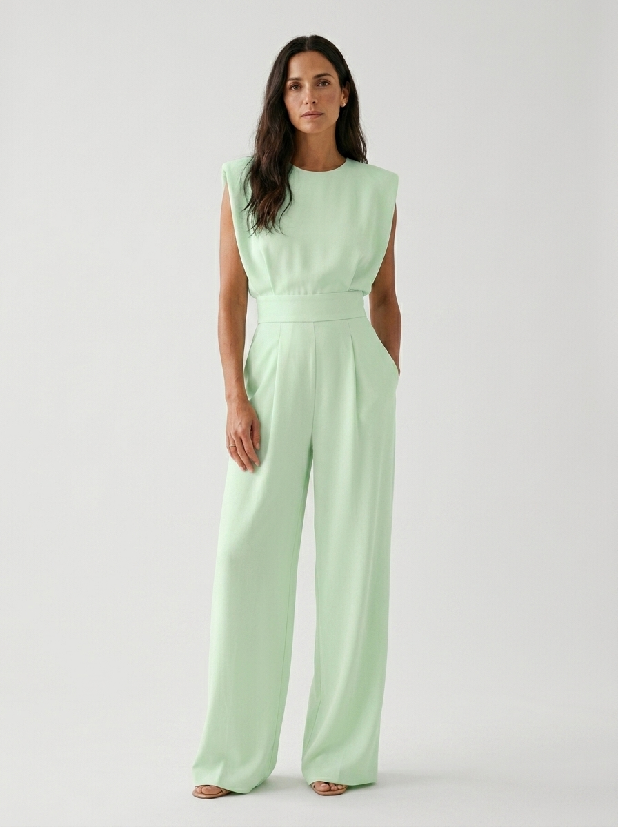 Neraya – mit gepolsterten Schultern, Stretchgewebe-Jumpsuit