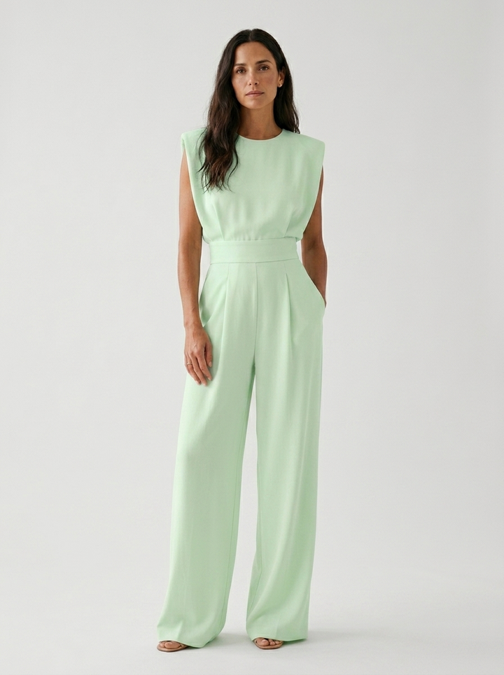 Neraya – mit gepolsterten Schultern, Stretchgewebe-Jumpsuit