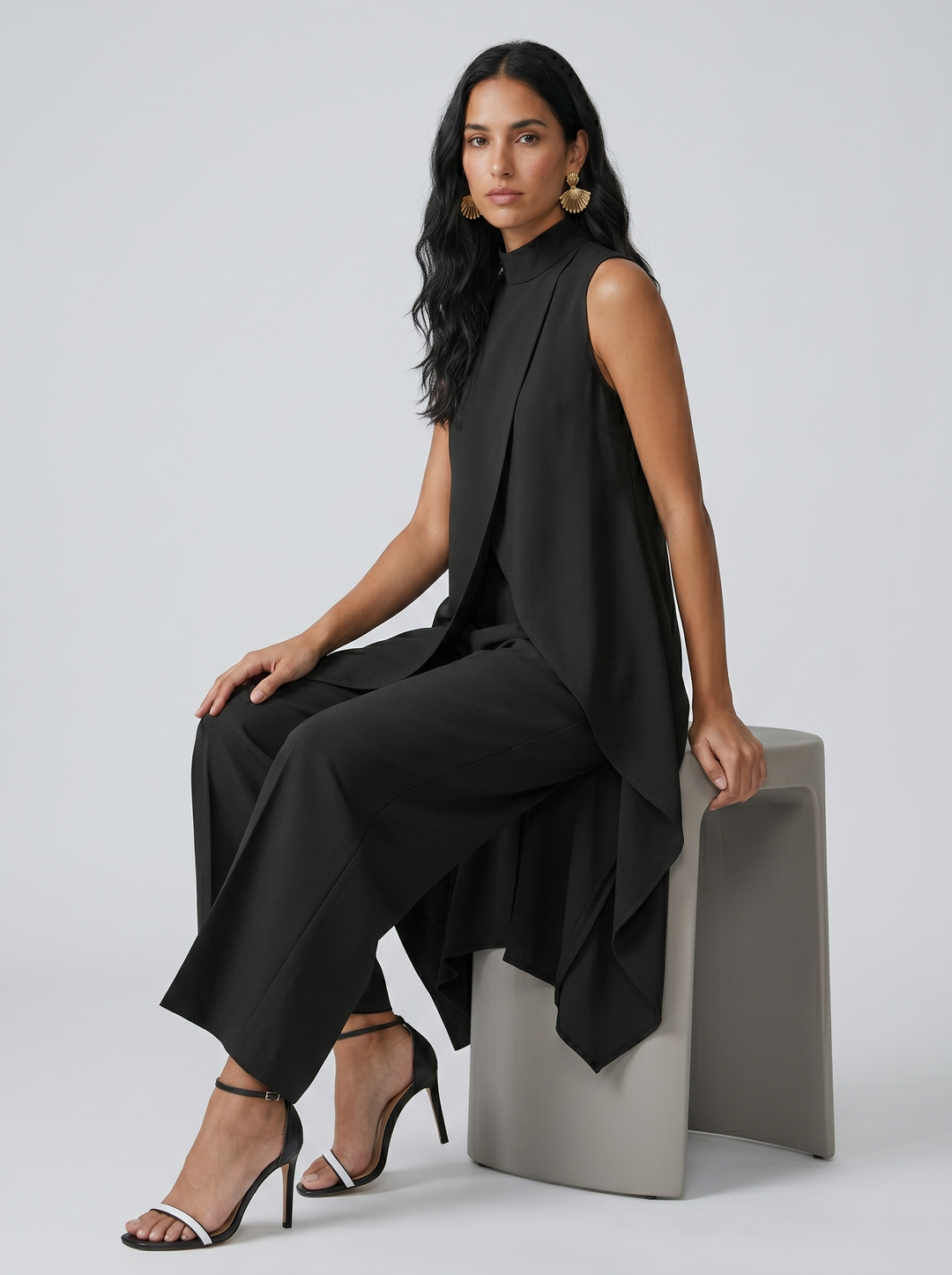 Arlise – Asymmetrisch geschnittenes, gewebtes Set