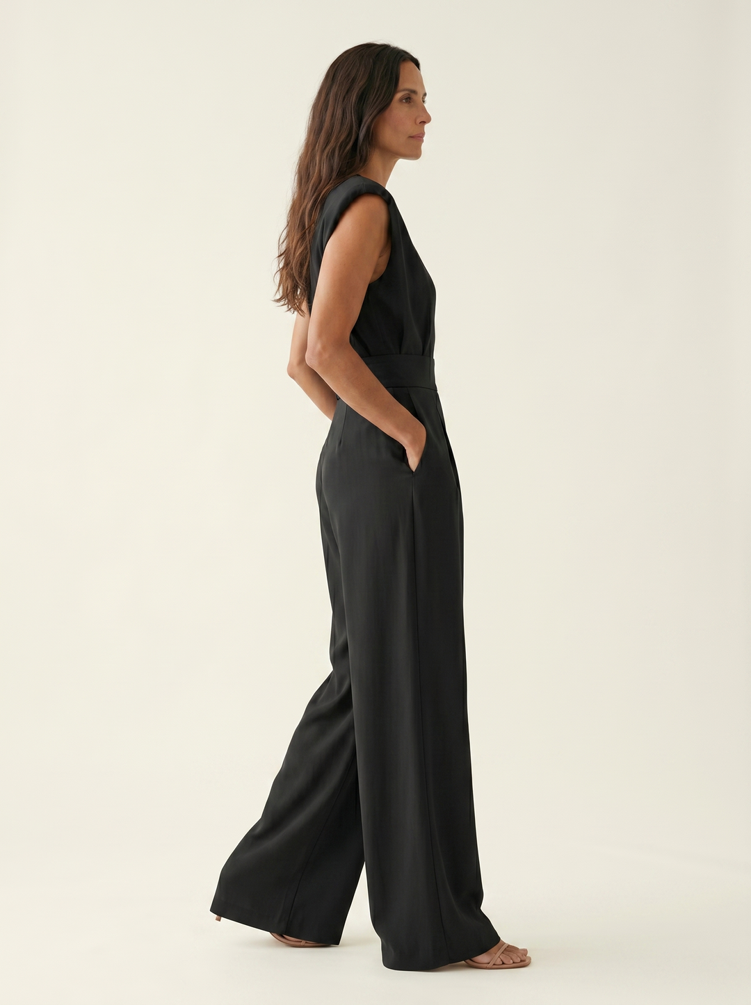 Neraya – mit gepolsterten Schultern, Stretchgewebe-Jumpsuit