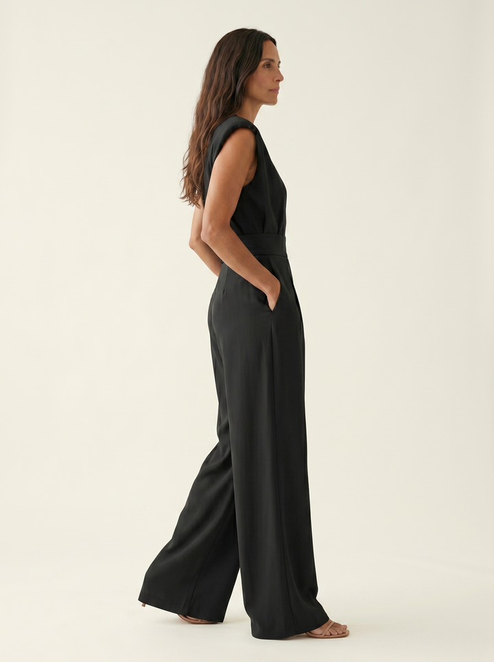 Neraya – mit gepolsterten Schultern, Stretchgewebe-Jumpsuit
