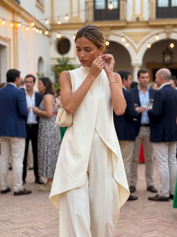 Arlise – Asymmetrisch geschnittenes, gewebtes Set