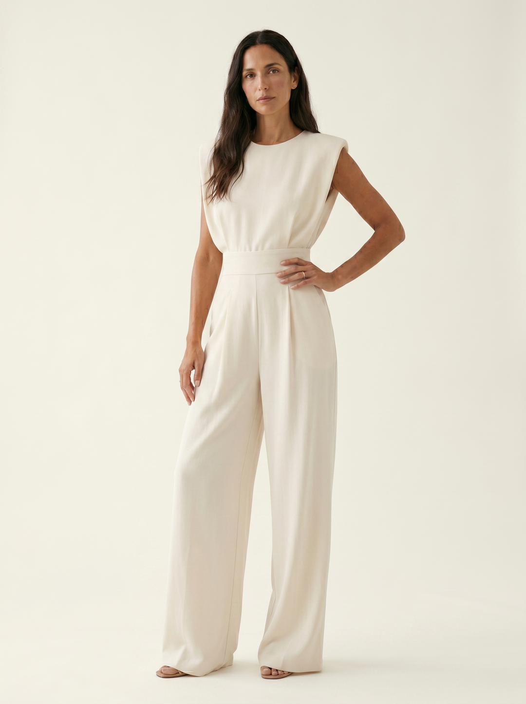 Neraya – mit gepolsterten Schultern, Stretchgewebe-Jumpsuit