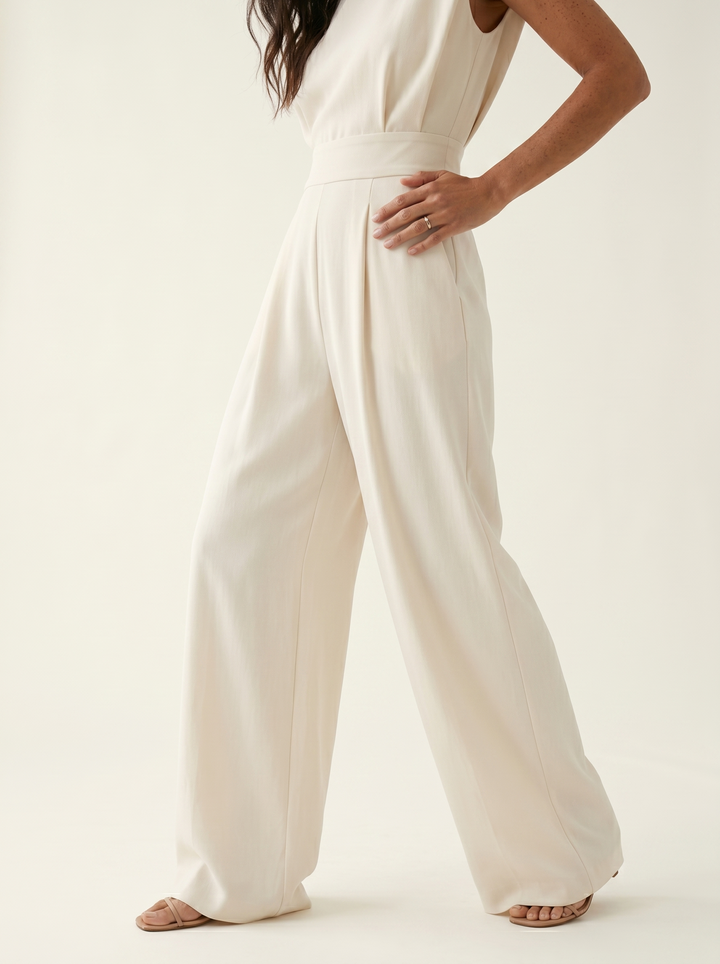 Neraya – mit gepolsterten Schultern, Stretchgewebe-Jumpsuit
