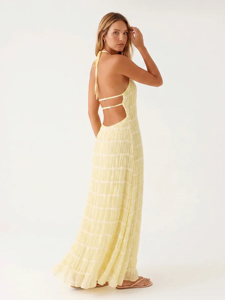 Ivessa – Gestuftes Rüschenkleid aus Baumwollmischung