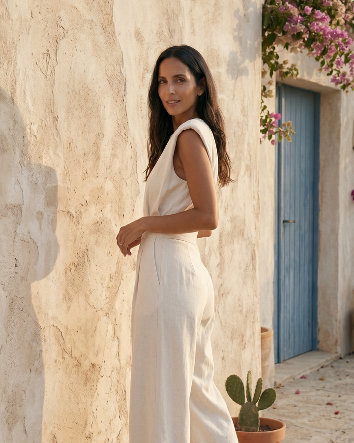 Neraya – mit gepolsterten Schultern, Stretchgewebe-Jumpsuit