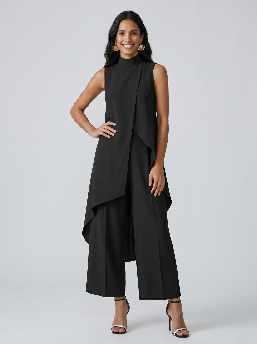 Arlise – Asymmetrisch geschnittenes, gewebtes Set