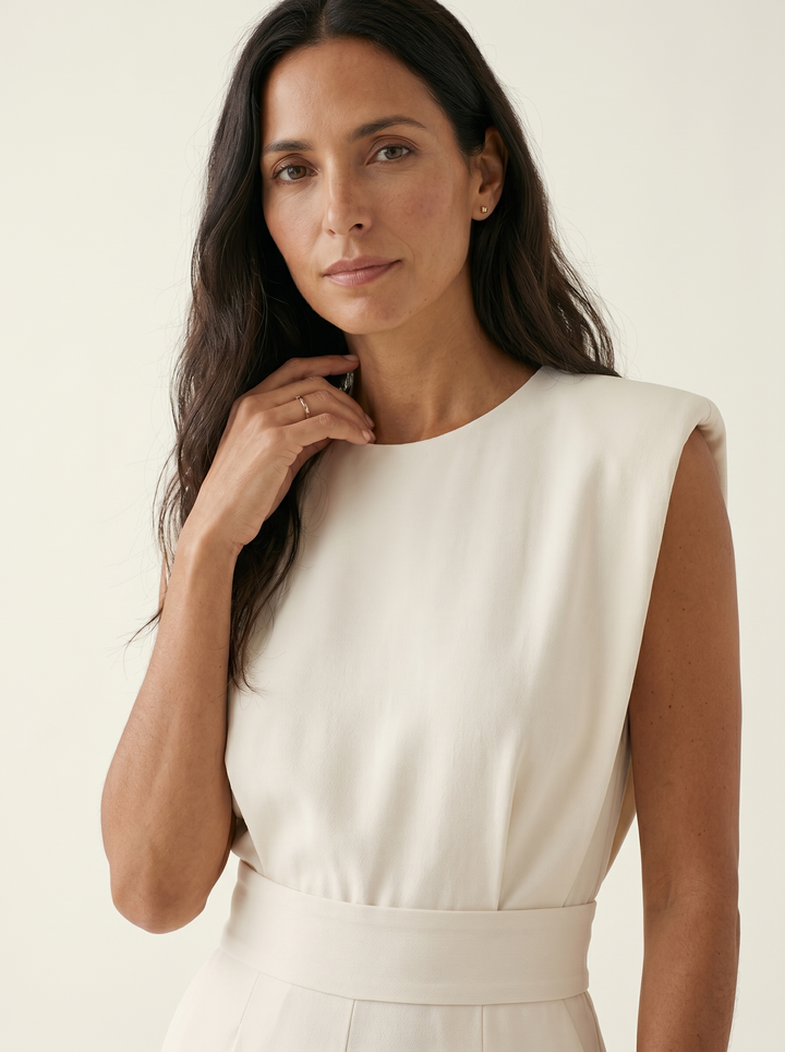 Neraya – mit gepolsterten Schultern, Stretchgewebe-Jumpsuit