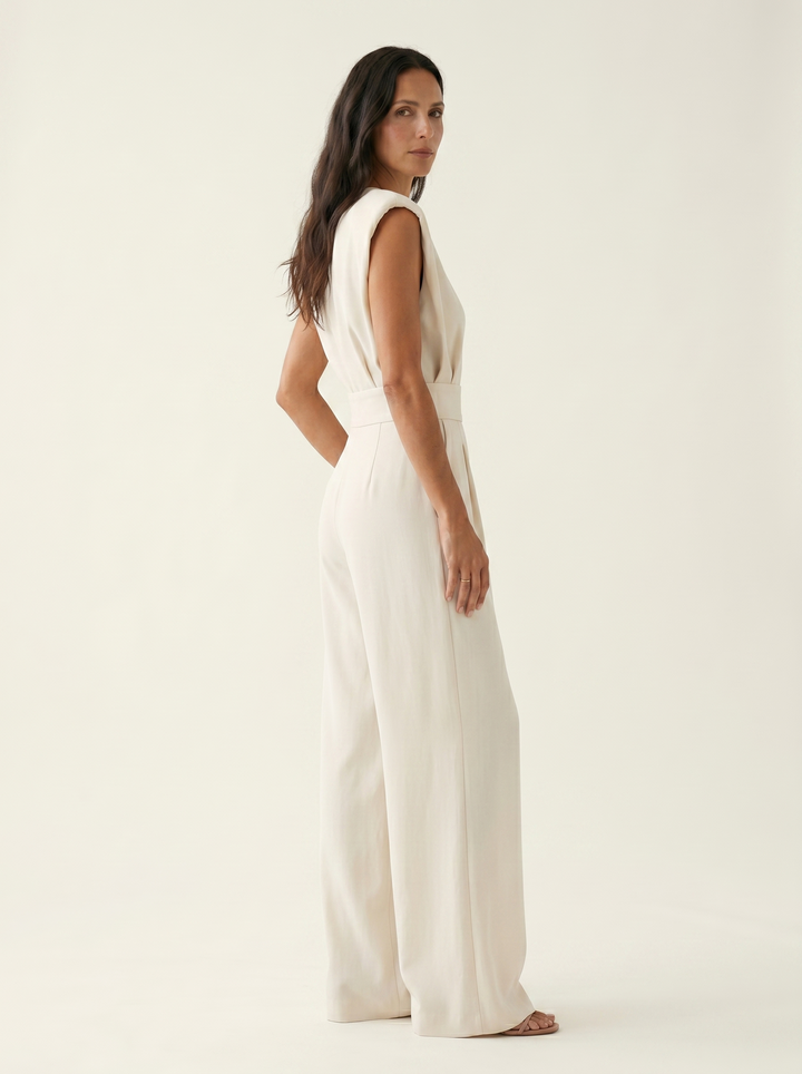 Neraya – mit gepolsterten Schultern, Stretchgewebe-Jumpsuit