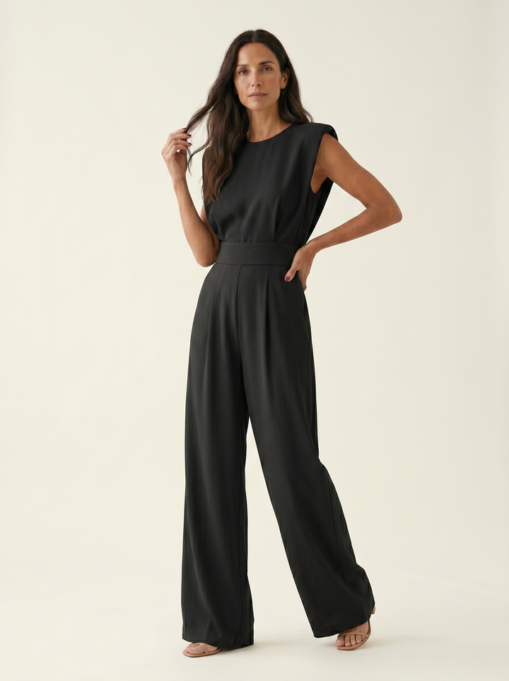 Neraya – mit gepolsterten Schultern, Stretchgewebe-Jumpsuit
