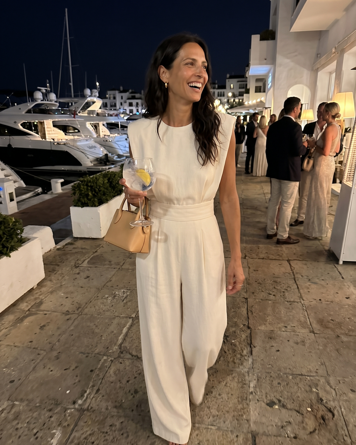 Neraya – mit gepolsterten Schultern, Stretchgewebe-Jumpsuit