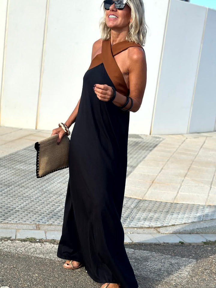 Seriva – Kleid mit überkreuztem Ausschnitt