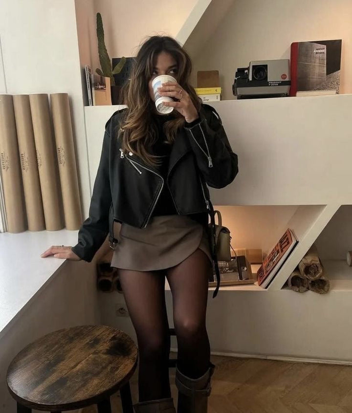 Avenya – gewebter Skort mit Wickelfront