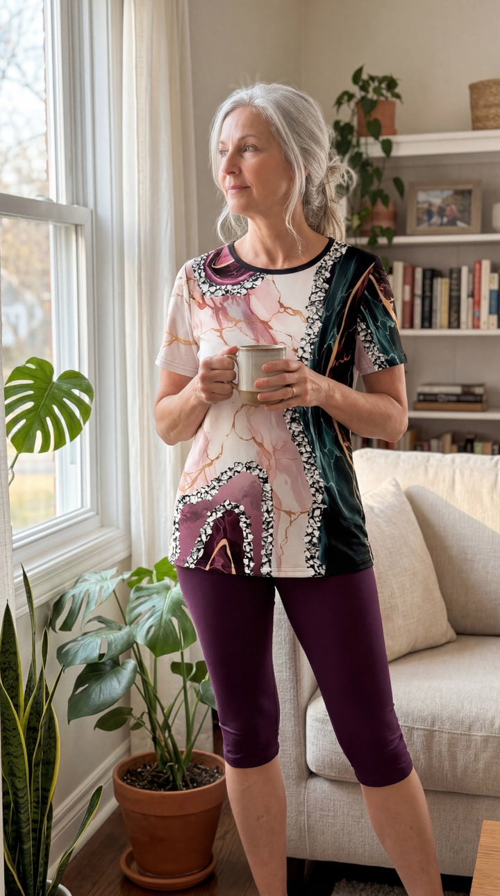 Anvina – Set aus Baumwollmischung mit geometrischem Druck