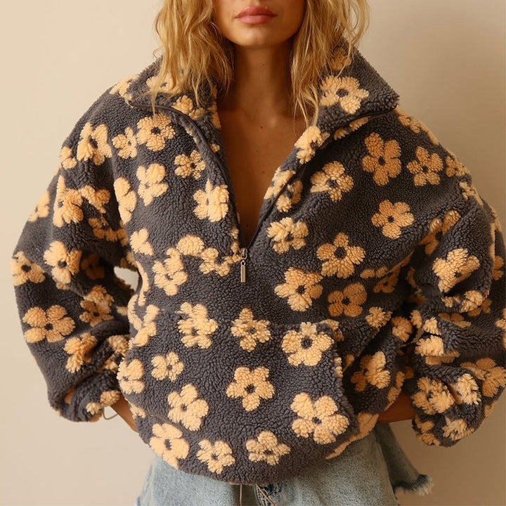 Avenli – floral bedruckter Fleecepullover