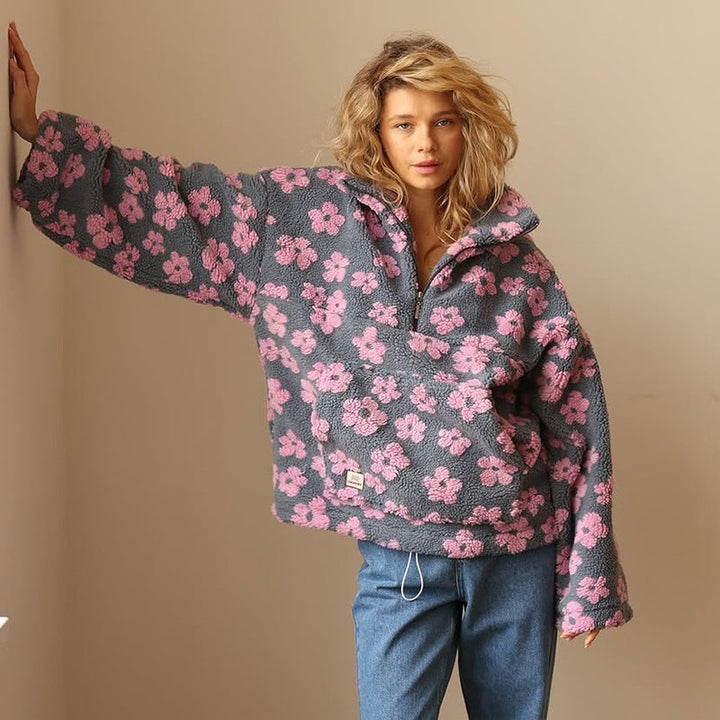 Avenli – floral bedruckter Fleecepullover