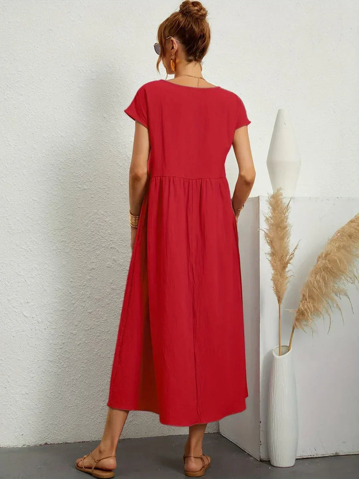 Calira – Midi-Baumwollkleid