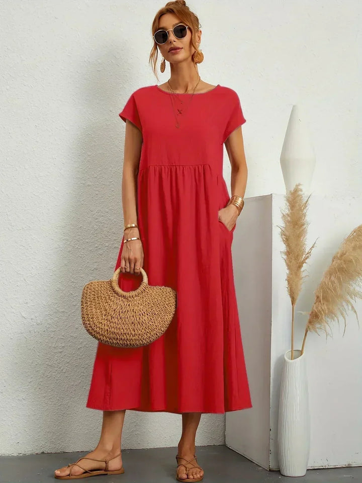 Calira – Midi-Baumwollkleid
