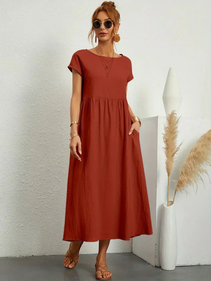 Calira – Midi-Baumwollkleid