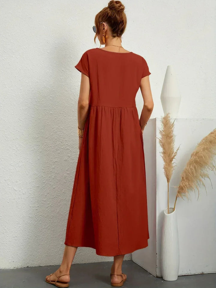 Calira – Midi-Baumwollkleid