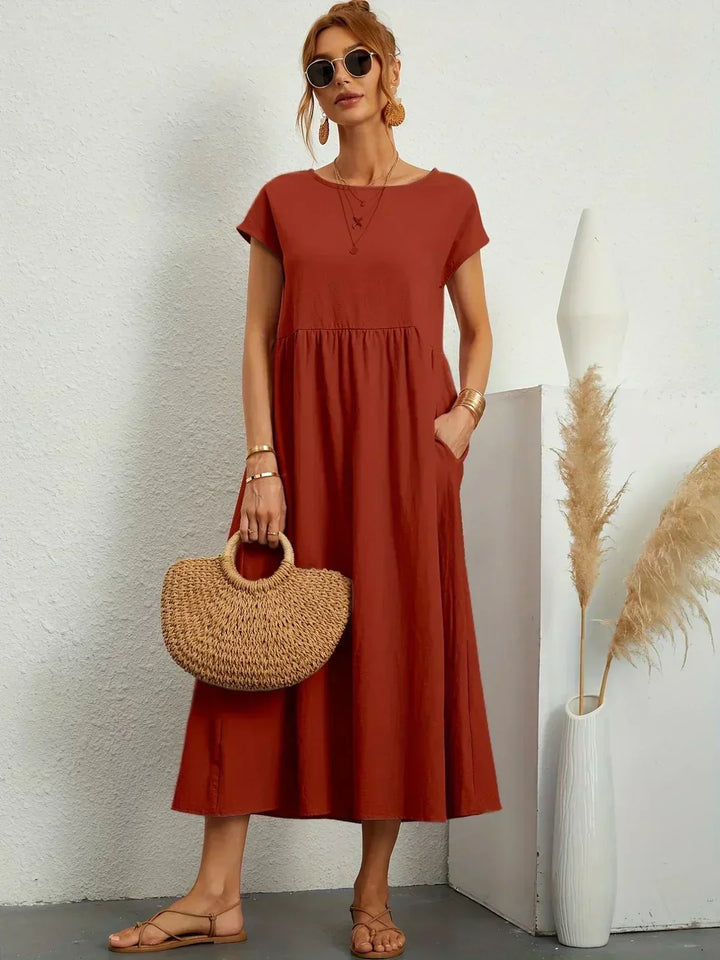 Calira – Midi-Baumwollkleid