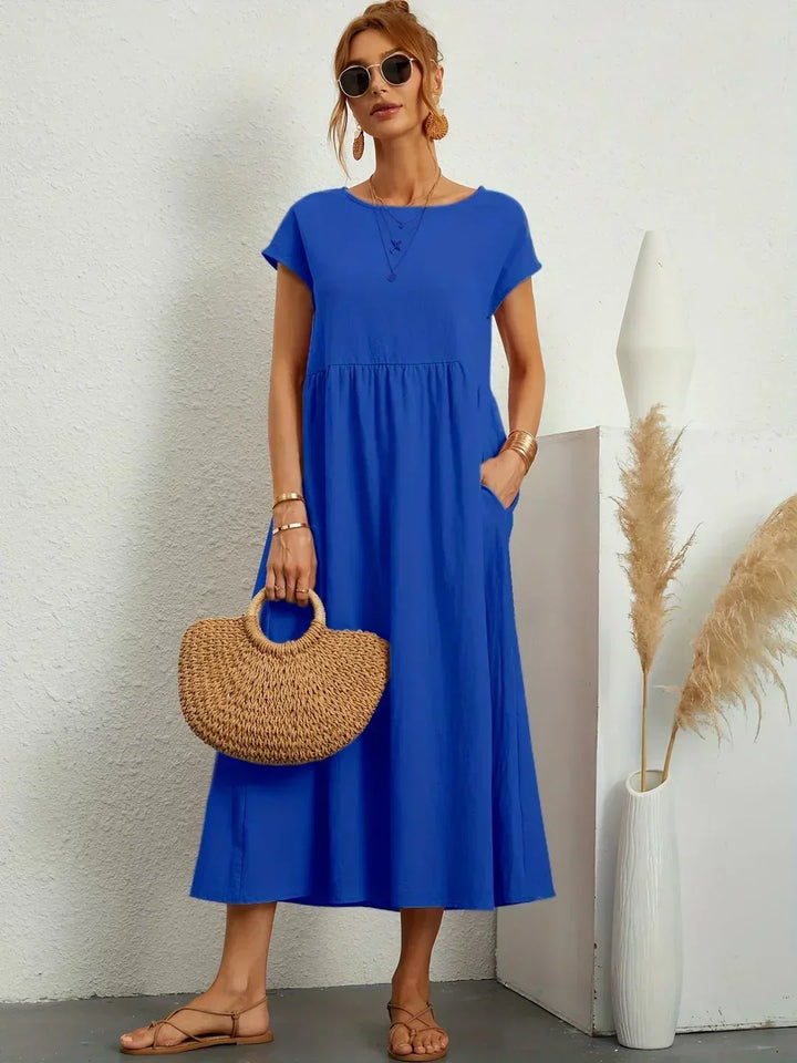 Calira – Midi-Baumwollkleid