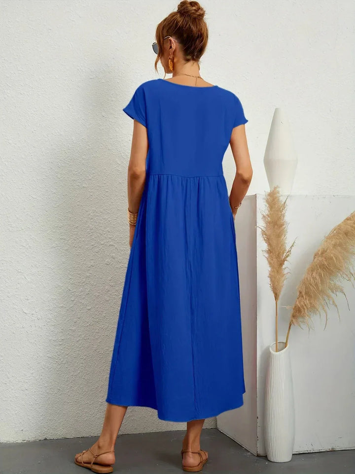 Calira – Midi-Baumwollkleid