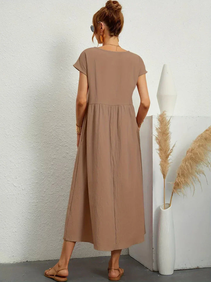 Calira – Midi-Baumwollkleid
