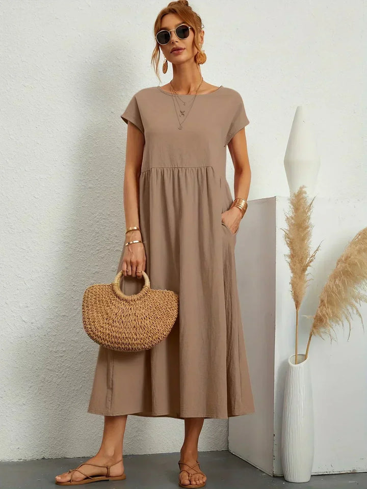 Calira – Midi-Baumwollkleid