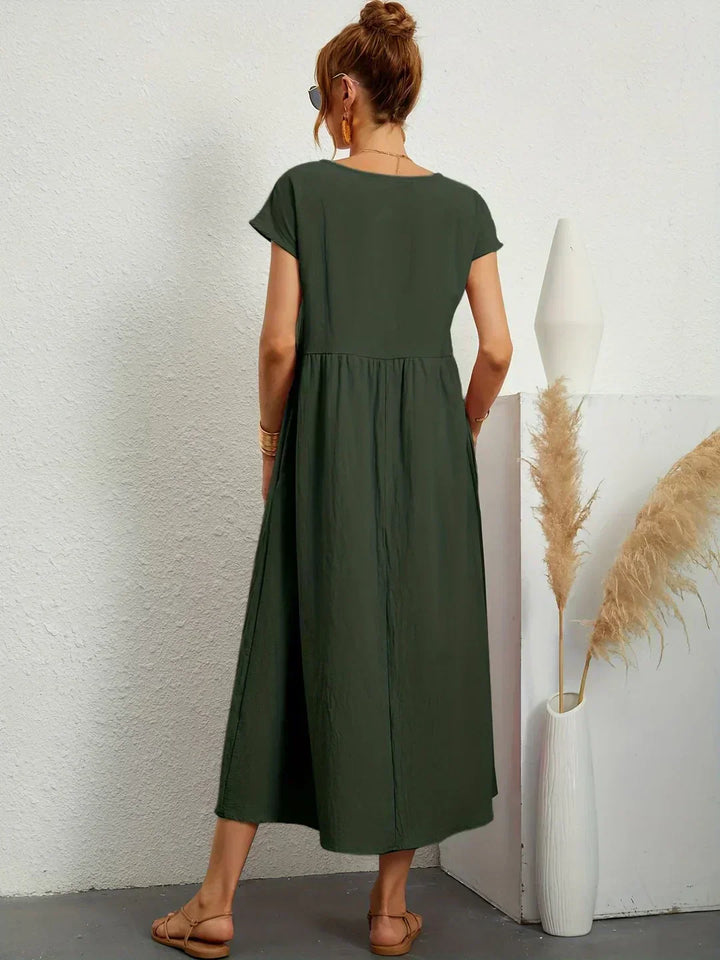 Calira – Midi-Baumwollkleid